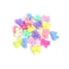 Acrílico Color Primavera Lazo Agujero Grande Corazón de Melocotón Garra de Gato Cuentas Sueltas Niños Pulsera DIY Cadena de Teléfono Móvil Accesorios de Joyería