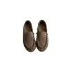 Mocasines Negros Versátiles de Gama Alta Estilo Británico para Primavera/Verano 2026, Zapatos de Piel de Moda para Combinar con Faldas
