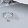 Anel de lua versão coreana transfronteiriça de prata s925 Anel aberto de pérola de água doce com diamante de temperamento feminino porta vazio fabricantes