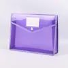 Bolsa para Archivos A4 Botón Transparente Estéreo Gran Capacidad Oficina Archivo de Información Estudiante Papel de Examen Almacenamiento Broche Bolsa de Papelería