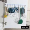 Almacenamiento de Cocina Gancho de Barra Multifuncional Gancho Trasero de Puerta de Gabinete Gancho Adhesivo sin Perforación Gancho sin Rastro Gancho de Riel Deslizante