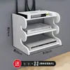 Suporte de parede WiFi para TV, decodificador e roteador, com armazenamento e instalação sem furos
