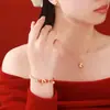 Bolsa de la Suerte Original de Plata Pura S925 Colgante de Collar de Pony Pulsera de Hilo Rojo Pendientes Elegantes Joyería del Año Zodiacal Venta al por Mayor
