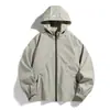 Chaqueta de Hombre Primavera, Otoño, Invierno 2024 Nueva Impermeable Cortavientos Casual con Capucha Chaqueta de Otoño-Invierno Forrada de Polar