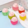 Ovo de fruta porco luminoso tridimensional DIY joias acessórios de resina chaveiro desenhos animados ornamentos de micro paisagem de mesa