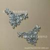 Flor de Triángulo de Seda India Clásica Flor de Zapato Hebilla de Zapato Strass de Cristal Pesado Bordado a Mano DIY Vestido de Boda