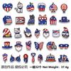Parches Bordados del Día de la Independencia Americana, Parches de Tela Creativos de Gato Transfronterizos, Fundas Decorativas para Teléfono, Sombreros, Bordado para Equipaje