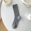 Calcetines Estilo Miu para Mujer, Calcetines de Media Pantorrilla, Calcetines Largos Transpirables de Malla Tejido de Espiga Ultradelgados Sin Costuras para Primavera y Verano, Calcetines Flojos de Verano para Mujer