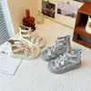 Sandalias para Niña Sandalias Romanas de Piel Suave Estilo Coreano Sandalias Infantiles Zapatos de Princesa Verano 2026 Nuevas Sandalias para Bebé Zapatos de Moda
