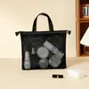 Bolsa Cosmética Colorida para Mujer Nueva Primavera Estilo Coreano Simple y Versátil Bolso de Mano Gran Capacidad Alta Apariencia Malla Transparente