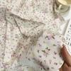 Algodão 40 tecido digital impresso suave roxo pano floral roupas femininas roupas infantis pijamas sacos DIY