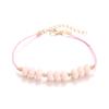 Moda Nueva Europea y Americana Cadena Trenzada Cadena de Cuentas Corazón Ancla Borla Pulsera Femenina Rosa con Perlas Conjunto de Múltiples Piezas Combinación