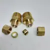 Em estoque conector de virola de latão grau industrial padrão americano 1/2npt * 1/4 od conexões de cobre para umidificador padrão americano
