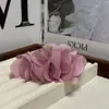 Pinza pequeña con forma de pétalo negro de 7 cm para el cabello de mujer, nuevo estilo 2026. Pinza de tiburón pequeña para el lateral, pinza para flequillo, pinza para el cabello semirecogido.