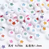 Estrela acrílica colorida, contas redondas de lua, contas brilhantes em forma de coração, materiais para pulseira, colar de joias DIY feito à mão, miçangas