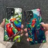 Adecuado para funda de teléfono Samsung S26ULTRA A90 loro colorido S24 cristal templado A16 cubierta protectora negra A07