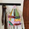 Bolso de Hombro Tejido Casual de Moda Tendencia Nueva Estilo Perezoso para Mujer Bolso Tote Versátil