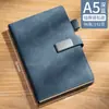 Caderno A5 de Pele de Ovelha Novo Estilo, Caderno Espesso para Reuniões de Negócios e Escritório, Pode Ser Impresso com Logo, Bloco de Notas Espesso Simples