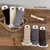 Zapatos Algodón Calentadores de Pierna para Niños Otoño Invierno Calcetines con Volantes de Perla Estilo Coreano Ins Chica Ropa Exterior Calentadores de Pierna de Lana Tejida para Pantorrilla