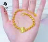 Pulsera de calabaza mariposa oro antiguo de alto color láser tienda de oro con joyería flash nicho lujo cuatro hojas