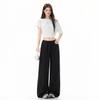 Naranja Infantil # Color Sólido Simple Algodón y Lino Pantalones Casuales de Pierna Ancha para Mujer, Holgados, Adelgazantes, Cubriendo la Carne, Relajados y Versátiles Pantalones Deportivos, Modernos