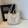 Bolsa Retrô Artística com Laço Estilo Coreano para Mulheres, Novo Modelo Inverno 2025, Bolsa de Ombro Grande Fresca e Casual