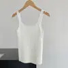 Taochuan Outono Inicial Nova Malha Quadrada com Fio Camisola Sem Mangas Top Base para Mulheres Yl852