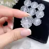 Colgante de Cristal Blanco Natural de Nueve Colas, Accesorio de Moda Versátil Estilo Chino, Pulsera DIY Hecha a Mano, Accesorio de Cuerda Trenzada