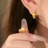 Popular no Xiaohongshu Ear Cuff Estrela Escovada Feminino Personalidade de Nicho Senso de Alto Padrão Brincos Estrela de Cinco Pontas de Zircônio Joia de Orelha Versátil