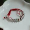 Pulsera de cuerda roja de jade pulsera cuerda tejida a mano puesto de venta al por mayor producto de Yiwu pequeño bienestar