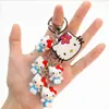 Venta Caliente Dibujo Animado Abejita Tarro de Miel Brocheta Llavero Divertido Figura 3D de PVC Llavero Regalo Pequeño Creativo