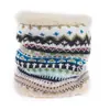 Conjunto de cachecol de malha para homens e mulheres de inverno Conjunto de cachecol de gola alta europeu e americano para todos os jogos Moda casual Anel único Cachecol forrado de lã quente
