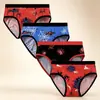 Calzoncillos Triangulares Infantiles de Seda de Leche Transfronterizos con Estampado de Araña Dibujos Animados Ropa Interior para Niños Hecha de Materiales Seguros Modelo Transfronterizo