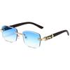 2023 Nuevas Gafas de Sol con Patas de Madera de Guepardo y Cabeza de Leopardo con Diamantes Gafas de Sol Retro de Moda para Fotografía Callejera Gafas de Sol