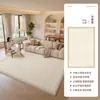 Alfombra tipo crema para la sala de estar, modelo nuevo, lavable, limpiable con paño, impermeable, resistente a las manchas, alfombra y tapete para el hogar de fácil cuidado para el dormitorio