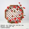 Estilo Japonés y Coreano Retro Rejillas de Madera Ventana de Flores Guardería Rincón de Plantas Decoración de Pared Valla de Madera Patio Jardín Valla de Madera