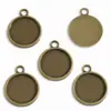 Acessórios para Joias DIY Diâmetro Interno 12mm Pedra do Tempo Base Redonda Pingente Decorativo para Colar C99