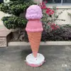 Escultura de Helado Esférico Adorno Grande Modelo de Helado de Doble Bola Colgante de Pared Luminoso Decoración de Tienda de Postres Invertida