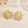 Design de Luxo Leve Flores Incrustadas Pérolas Conjunto de Anel e Brincos Pulseira Moda Girassol Conjunto de Joias Versátil