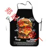 Delantal Popular Estampado Transfronterizo, Delantal de Cocina Estilo Europeo y Americano para Uso Doméstico, Impermeable y a Prueba de Aceite, Babero para Picnic y Barbacoa, Venta Directa del Fabricante