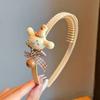 Arco de cabelo infantil, artefato de acabamento para quebra de cabelo de menina, faixa de cabeça de desenho animado para bebê, não danifica o cabelo, cocar, arco de cabelo prensado