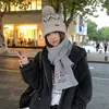 Bufanda de Punto Bordada de Pingüino Lindo de Dibujos Animados para Mujer Invierno Nuevo Estilo Coreano Grosor Adicional Protección para el Cuello Bufanda Cálida para Ropa de Abrigo