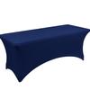 Cubremesa Elástico Rectangular de 6 pies Mantel Envolvente Completo para Boda al Aire Libre, Banquete, Evento, Cóctel, Forma de Abanico