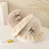 Gorros Infantiles para Otoño e Invierno, Gorros de Pescador de Felpa para Bebés, Gorros de Princesa Lindos y Adorables, Sombreros de Cubo Cálidos para Niñas y Niños Pequeños