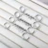 Conjunto de 24 peças de piercing de lábio e orelha push-in transfronteiriço, conjunto de brincos de aço inoxidável com zircônia unissex