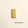 Lingotes de Oro Simulados, Cerditos de la Fortuna, Mini Tazones Dorados, Cofres del Tesoro, Accesorios de Pegamento Cremoso, Accesorios Dorados de Resina para Manualidades de Año Nuevo