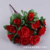 Pequena flor artificial de azaléia, flor de alça pequena, Yingshan, flor artificial vermelha, engenharia doméstica, flor decorativa, flor de seda, fábrica de flores artificiais, atacado