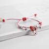 Pulsera de Cerámica Original Estilo Étnico Pulsera de Hilo Rojo Tejida Fresca y Única Hecha a Mano para Estudiantes para Atraer Riqueza