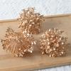 Simulación de flor de Año Nuevo, hortensia de madera, flor falsa, decoración de Año Nuevo, boda, hogar, fotografía, decoración, regalo, flor dorada, venta al por mayor