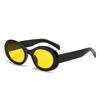 Nuevas gafas de sol ovaladas Viento de Europa y Estados Unidos gafas de sol al por mayor retro comercio exterior anti ultravioleta transfronterizas pata ancha gafas negras